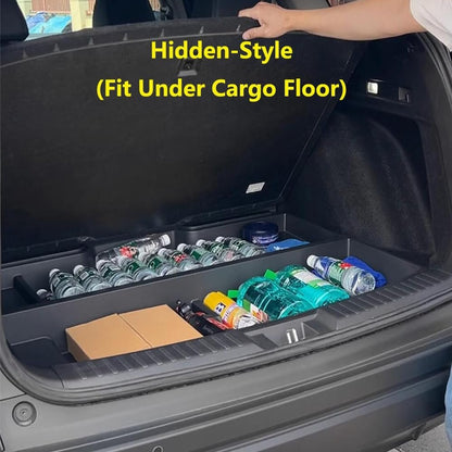 QXZcar Trunk Organizer Tray for 2023-2026 Honda CR-V, Waterproof Insert Cargo Rear Hatch Hidden Storage Box fits Honda CRV EX EX-L LX Accessories 2023 2024 2025