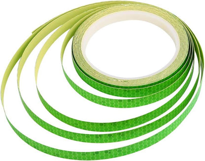 Alomejor 2 Rolls Bicycle Reflective Sticker Cycling Security Wheel Decal Tape Stripe for Car Motorcycle Cycling Bicycle (Green)