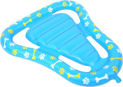 Pet Floating Row, Dog Pool Float Inflatable Raft, Made of Sturdy 0.35mm PVC, Easy to Store and Use, Double Air Chambers for Safety, Fun Water Tool for Pets