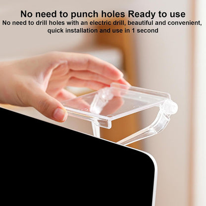 TV Top Shelf - Adjustable Monitor Top Mounting Bracket,Router Bracket for Streaming Devices, Cable Box, Router and Home Decor