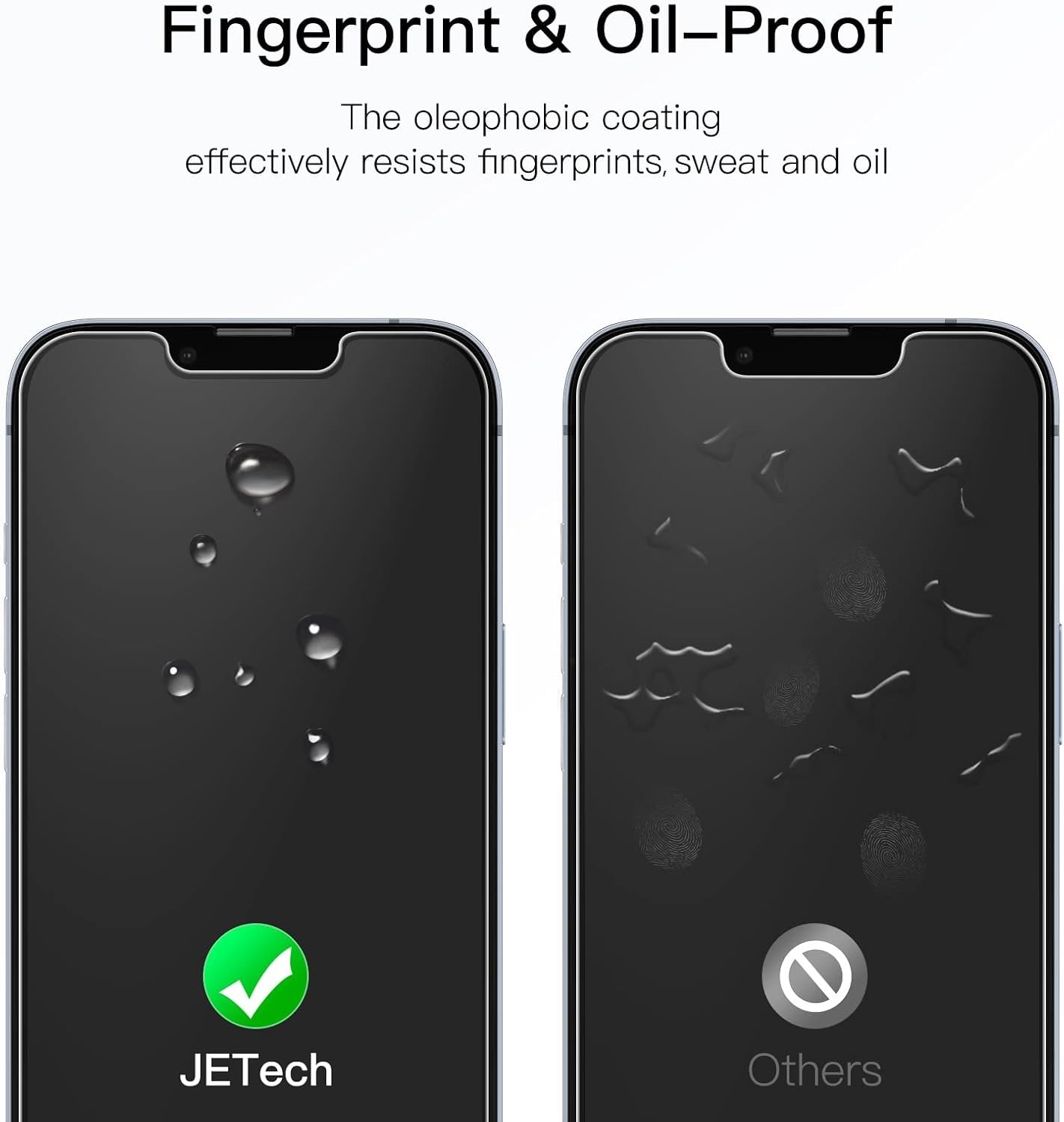 JETech Screen Protector for iPhone 16e 2025, iPhone 14 6.1-Inch, Tempered Glass Film, 3-Pack