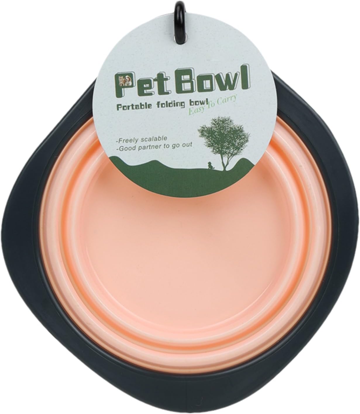 Portable Dog Bowl - collaapsible Silicone Dog Bowls | Food Water Feeding Dish for Dogs Cats | Pet Feeding Watering Dish | Pet Folding Bowl | Feeding Supplies for Outdoor Traveling Hiking Walking