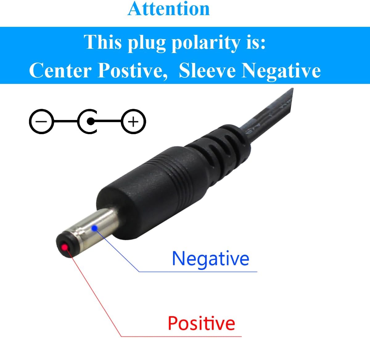 Security-01 2 Pack AC to DC 12V 0.5A 5.5mm Plug 2.1mm Adapter for CCTV LED Camera