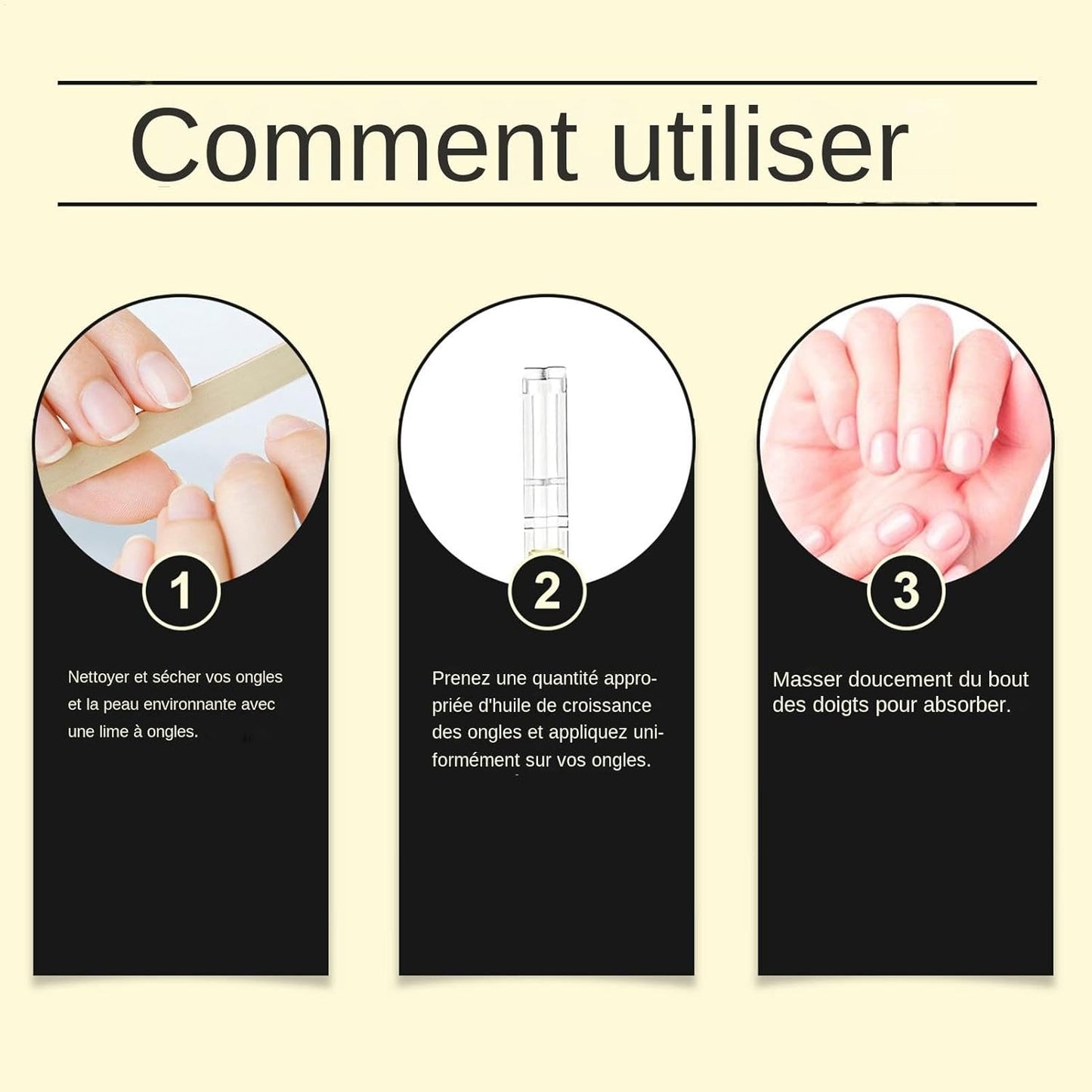 Nail Growth Oil, Nail Strengthener, 0.47 x 4.92 in Professional Cuticle Care, Fast Nail Growing, Deep Hydration, for Healthy, Strong, Faster Nail Growth, Daily Nail Care