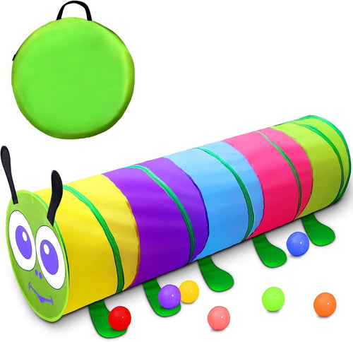 Kids Play Tunnel for Toddlers 1-3, TIKTENT Pop Up Baby Tunnel Crawling Toys with 2 Mesh Sides for Infant Children or Dog, 6 Foot Indoor Outdoor Toddler Toys for 1 2 3 Year Old Girl Boy Birthday Gift