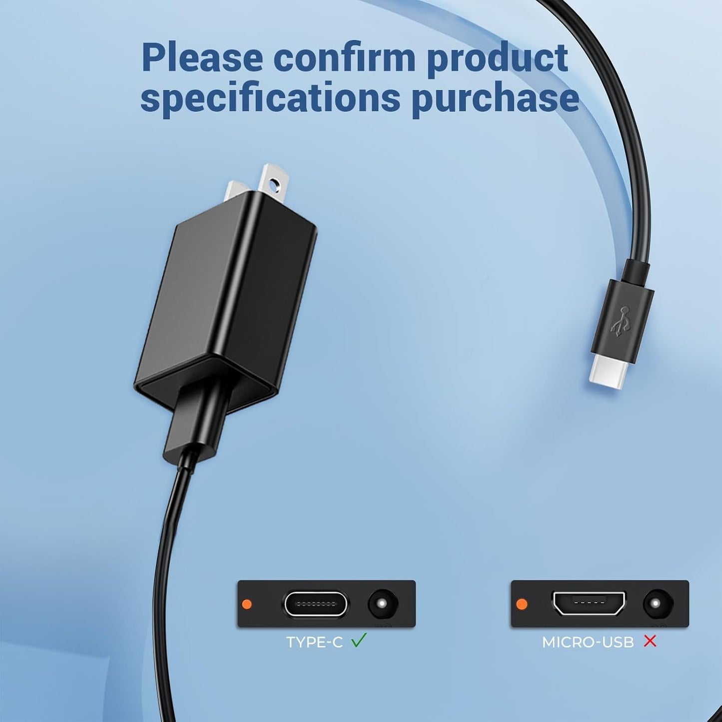Universal 5V 2A Type C Charger for Beats Flex Headphones, JBL Wireless Bluetooth Earbuds and Other USB C Charging Cable for Type-C Enabled Devices Power Adapter