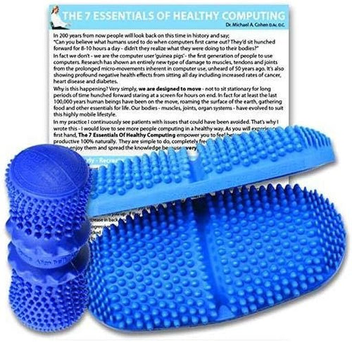 Dr. Cohen's Heatable Computer Survival Kit - FSA Eligible Massage Roller & Pad Set for Deep Tissue Myofascial Trigger Point Release - AcuPad & AcuBack