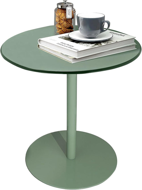 TWHZSAI Modern Bar Table, Kitchen Dining Table Round Pub Table Dining Room Home Kitchen Table Bar with Green Metal Iron Tabletop Tall Table(Size:70x70x105cm)