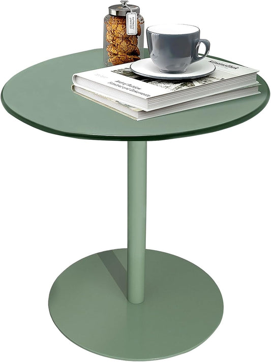 TWHZSAI Modern Bar Table, Kitchen Dining Table Round Pub Table Dining Room Home Kitchen Table Bar with Green Metal Iron Tabletop Tall Table(Size:70x70x105cm)