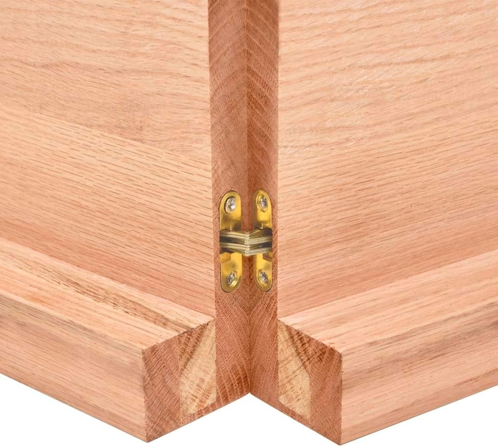 Light Brown Solid Wood Table Top 180x60x(2-6) cm, Treated, Live Edge, Kitchen Replacement Table, Dining Table, Desktop Surface, Versatile Tabletop