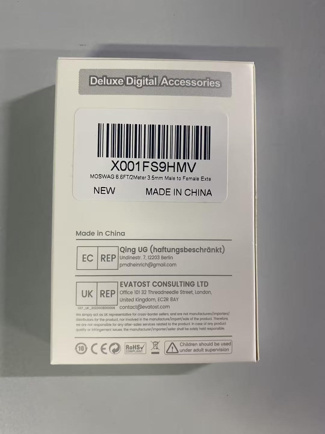 MOSWAG 3.5mm Extension Cable 6.6FT/2Meter Audio Male to Female Stereo Extension Adapter Nylon Braided Cord Compatible for Home/Car Stereos Smartphones Headphones Tablets Media Players and More