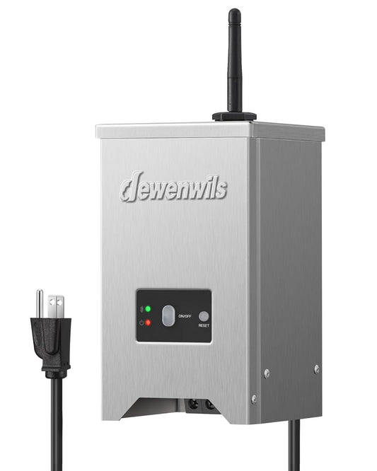 DEWENWILS 200W Smart Low Voltage Landscape Transformer, 2.4GHz WiFi Landscape Lighting Transformer, 120V AC to 12/15V AC, Compatible with Alexa & Google Home, for Outdoor Landscape Lights, FCC Listed