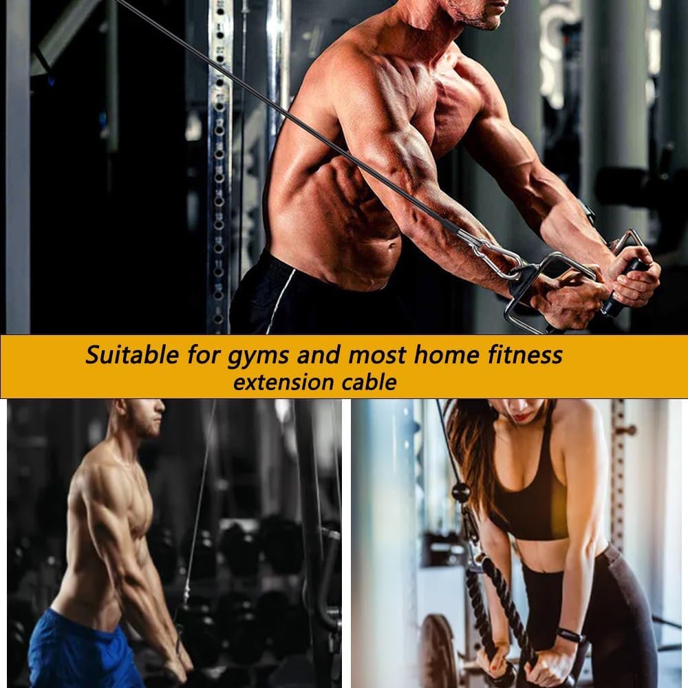 TONLOOEEL 2 Pack 39 Inch Fitness Extension Cable,Fitness Extension Rope Attachments Home Gym Cable Pulley System Fitness Cable for Tricep Pull Down and Leg Exercise Home Gym Machine Accessories