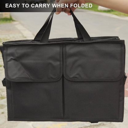 Car Boot Organiser, Car Trunk Organizer, Foldable, Multi-Compartment. Car Boot Organiser SUV, Car Storage, With Adjustable Fixing Strap, Waterproof and Non-Slip, Suitable For Suv, Car, Truck, Sedan