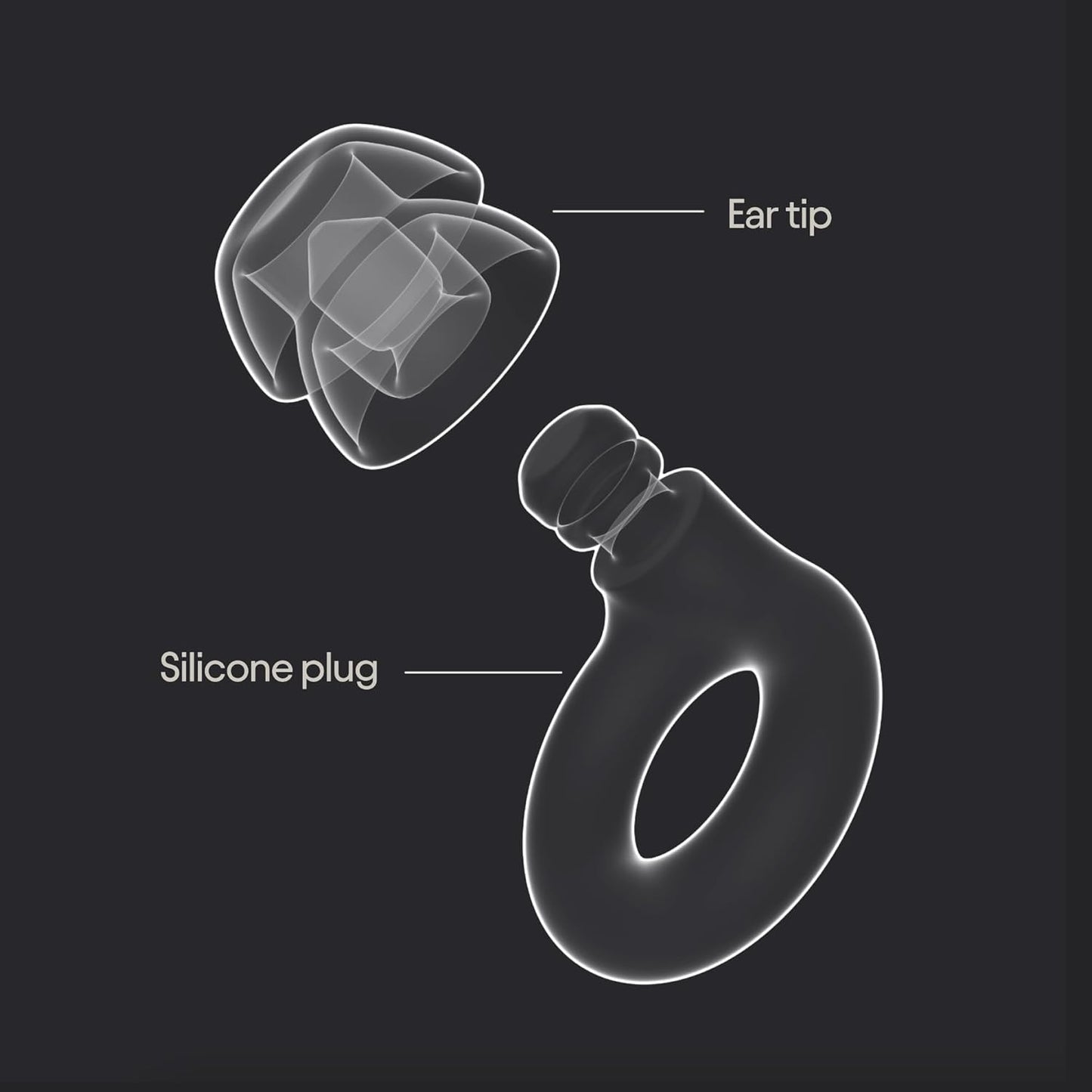 Loop Quiet 2 Plus Ear Plugs with Double Tips – Ultra-Comfy Reusable Earplugs For Sleep, Focus, Travel, Noise Sensitivity | Flexible Protection | 24 dB (SNR) Noise Reduction + 3 dB with Double Tips