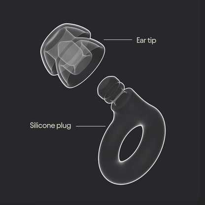 Loop Quiet 2 Plus Ear Plugs with Double Tips – Ultra-Comfy Reusable Earplugs For Sleep, Focus, Travel, Noise Sensitivity | Flexible Protection | 24 dB (SNR) Noise Reduction + 3 dB with Double Tips