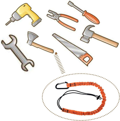 SNOKAY 3 Pack Tool Lanyard, Safety Tool Lanyard with Carabiner Clip and Adjustable Loop End, Tough Scaffold Lanyard with Carabiner for Scaffold, Tools, Construction, Maximum Weight Limit 7kg