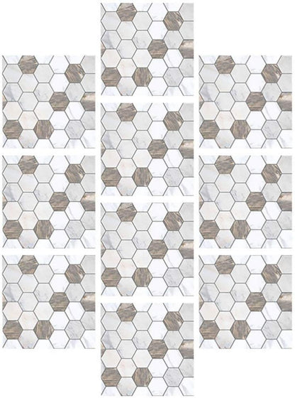 CLISPEED Tile Stickers 10 Pcs Kitchen Backsplash Tile Decals Peel and Stick Wall Sticker Self Adhesive Peel Stick Vinyl Adhesive Stickers for Staircase Home Decor Removable Wall Stickers