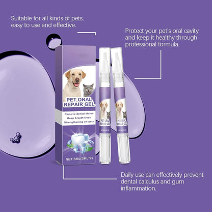 Pet Smile Toothpaste for Dogs, Pet Oral Repair Gel for Dogs, Dog Toothpaste TartarRemover, Best Oral Care Gel Freshening Breath Gel for Dogs And Cats 5ml 1.5x12.7cm/0.51x4.96