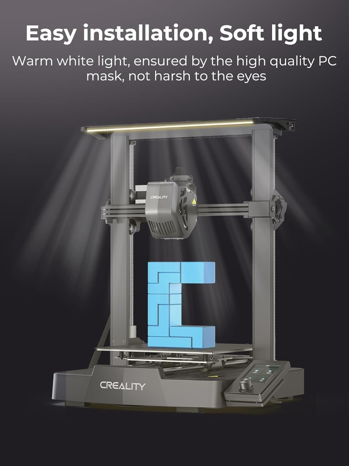 Creality LED Light Bar Kit for Ender-3 V3 KE Original & SE 3D Printer Upgrade, Energy Efficient, Long-Lasting, Easy Install, Comfortable Light Quality, Safe Design