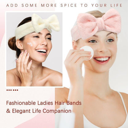 Skincare Headband For Washing Face Skin Care Headband Makeup Headbands For Women Spa Headband For Washing Face Head Band For Skincare Hair Band For Washing Face Makeup Accessories Fluffy Headband