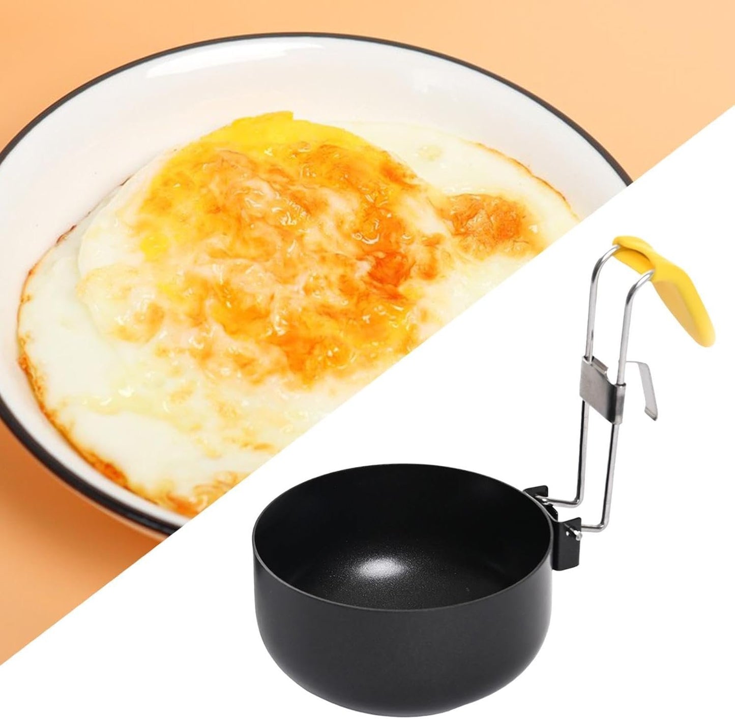 FLCPJGV 4x Cuociuova in Camicia, Cuociuova, Utensile Antiaderente, Portauova, Gadget Da Cucina, Dispositivo per Bollire Le Uova, Gadget Da Cucina, Supporto Pe