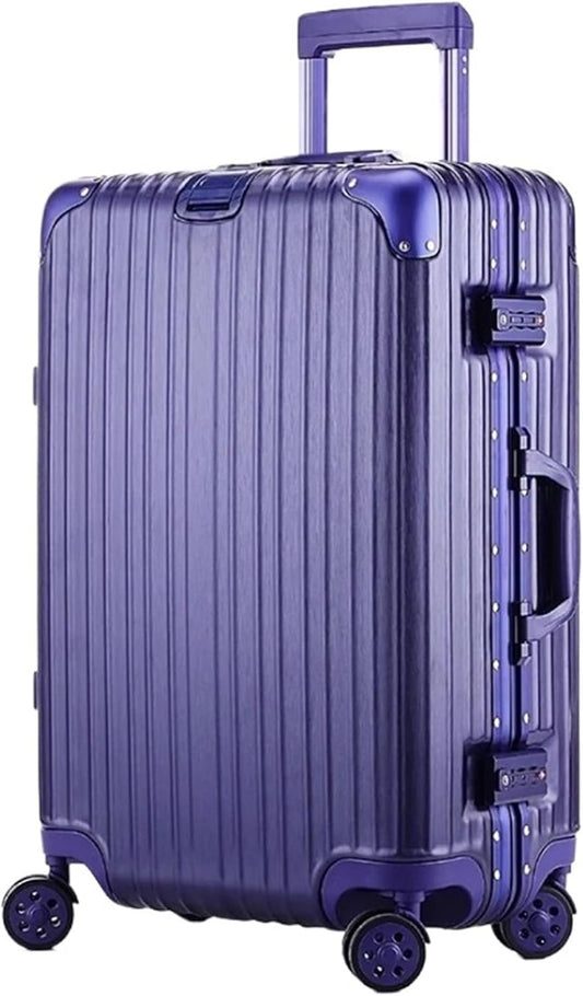 Suitcase Suitcases with Wheels Large Capacity Hard Edge Luggage Security Combination Lock Carry-on Suitcase (Color : E, Size : 26in)
