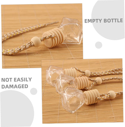 15pcs Glass Car Diffuser Bottles Refillable Empty Aromatherapy Air Containers for Essential Oils Elegant Decor for Home and Vehicle