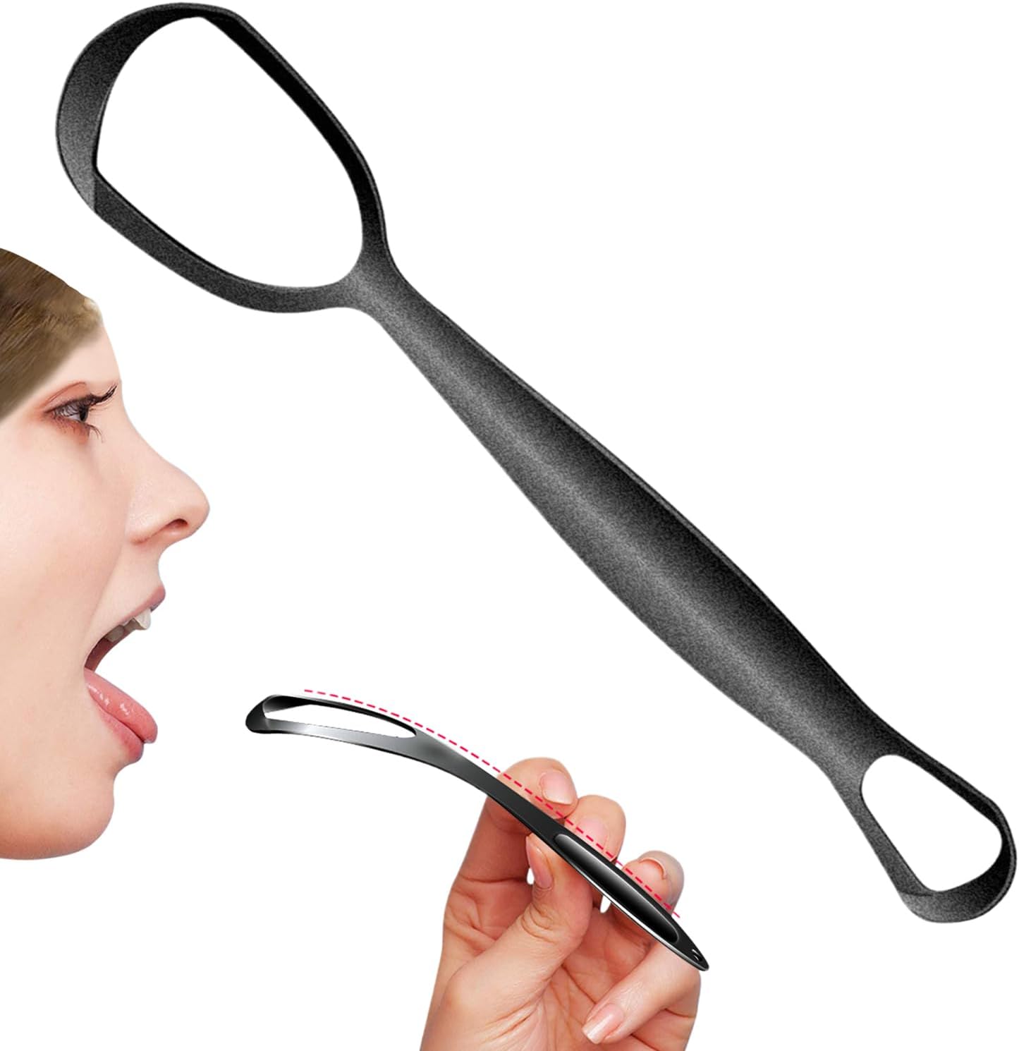 Tongue Scraper - Travel-friendly Tongue Scraper | Fan-Shaped Design Reduce Bad Breath Improve Oral Hygiene Daily Cleaning Travel-Friendly Oral Care | Stainless Steel Tongue Scraper For Family Use