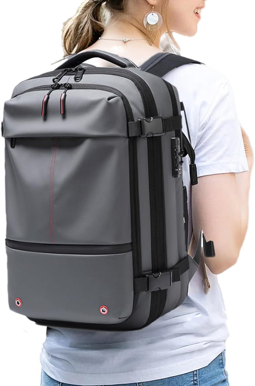 Vacuum Backpack – Anti-Theft Travel Bag | Waterproof Luggage Pack With Password Lock, Expandable 60L Volume, Air Compression Organizer, Dry Wet Divider, Outdoor Gear For Hiking & Business Trips