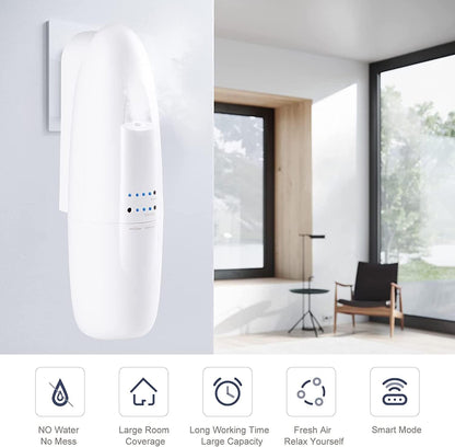 Di'Aroma White Waterless Diffuser - Fragrance Diffuser, Waterless Diffuser for Essential Oil, Wall Diffuser, Up to 500 Sq.ft, Essential Oil Aromatherapy Diffuser (White)