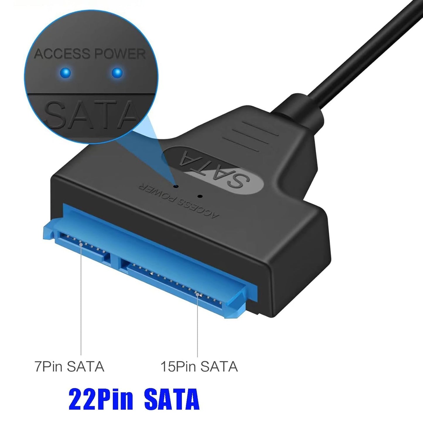 Tunghey SATA to USB 3.0 Adapter Cable for 2.5 inch Hard Drive HDD/SSD Data Transfer, External Hard Drive Converter Support UASP (USB3.0)