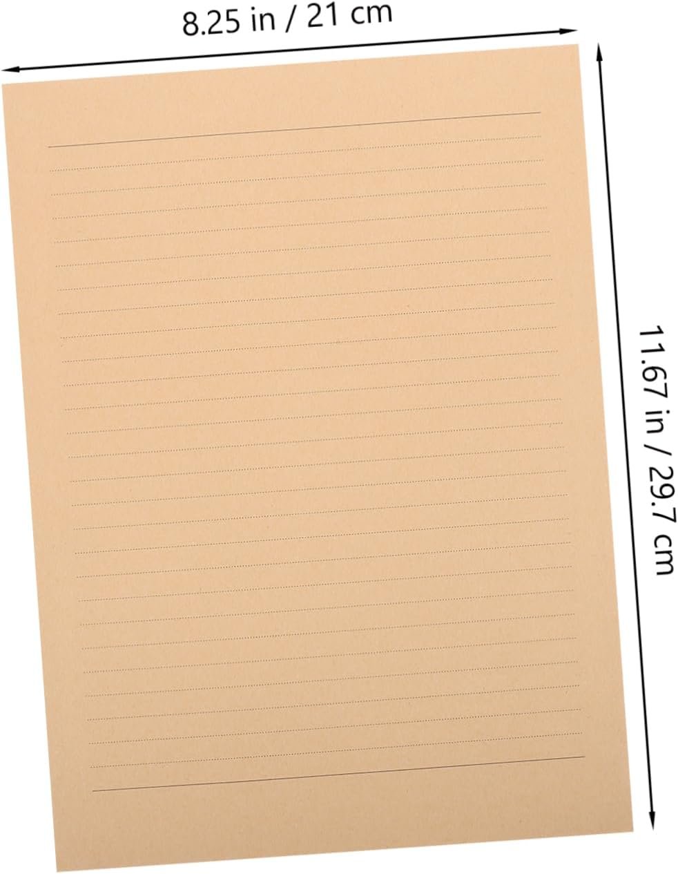 FOYTOKI Vintage Letter Paper Pack of 100 Sheets Lined Writing Paper Letter Stationery A4 Size