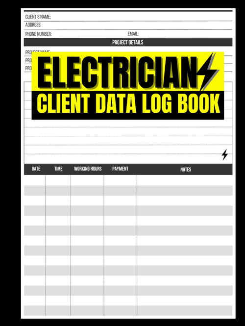 Electrician Client Data Log Book
