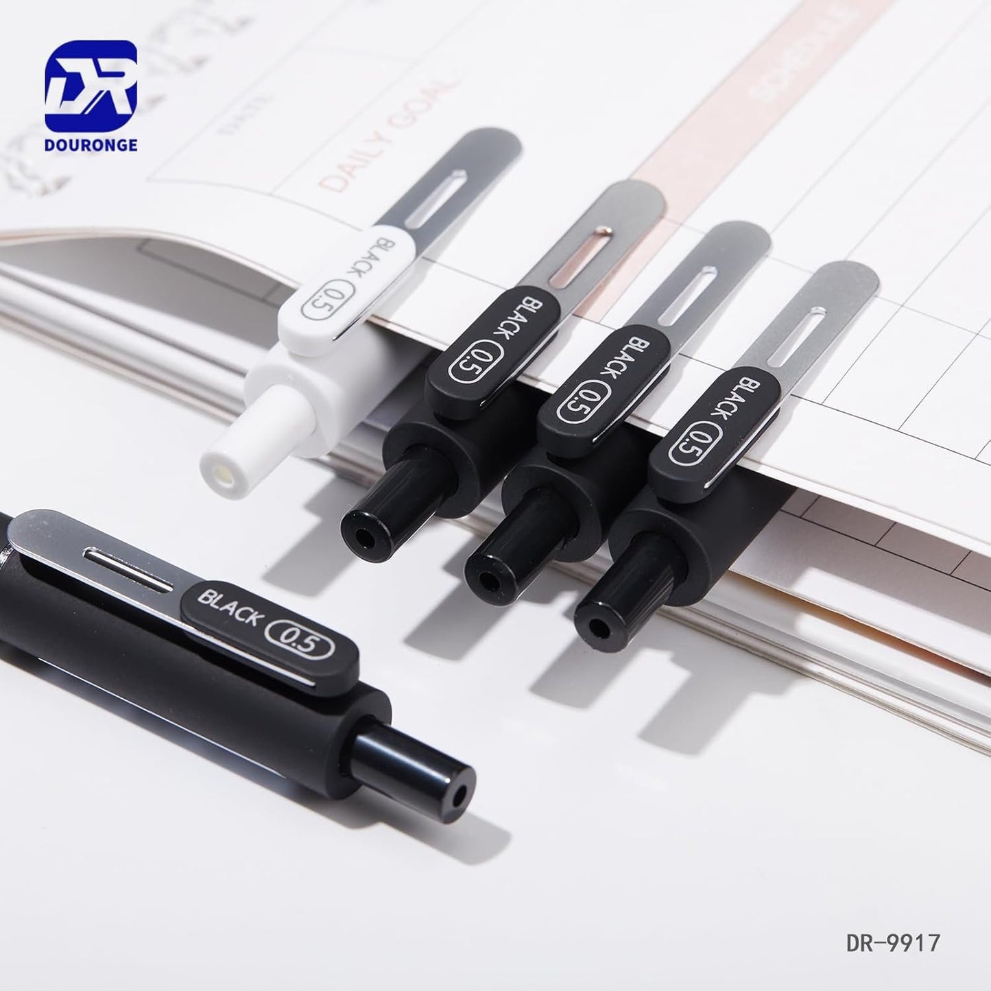 Gel Pens 0.5mm 12 PCS Office Desk Accessories, Nurse School Supplies, Aesthetic Fine Point Pen Cute Black Ink Pens, Smooth Writing Stationery, Journal Work Essentials for Women Men, Teen Girl Gifts