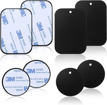 8-Pack Replacement Mount Metal Plates D.Sking Car Phone Holder Iron Plates for Car Mount Car Kits (8-Pack Black)