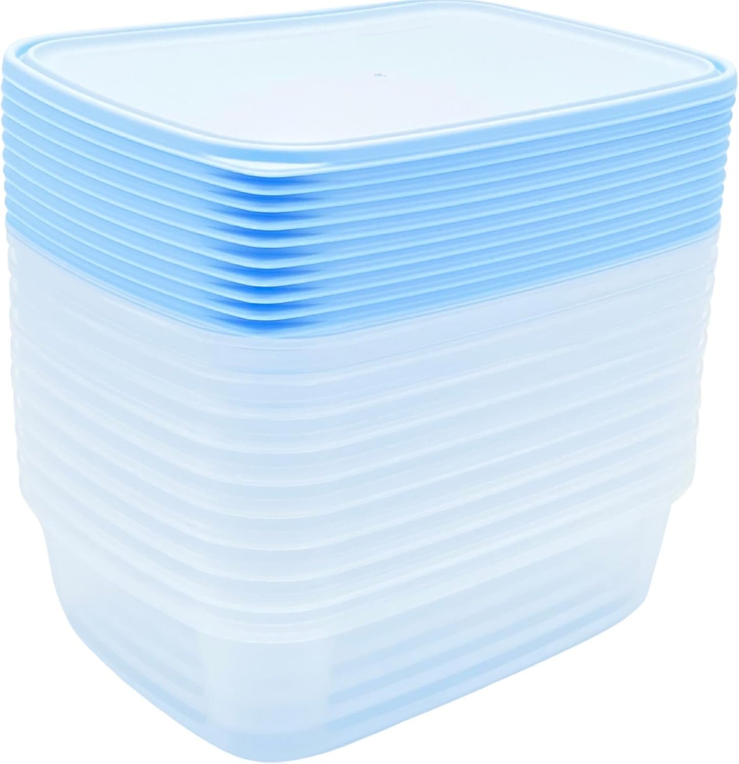 Checkmart [10 Packs Snap-On Airtight containers with Lids 1000ml (1 Litre) Food Storage Containers, Meal Prep containers with lids- Leak Proof Microwave Freezer Dishwasher Safe Reusable