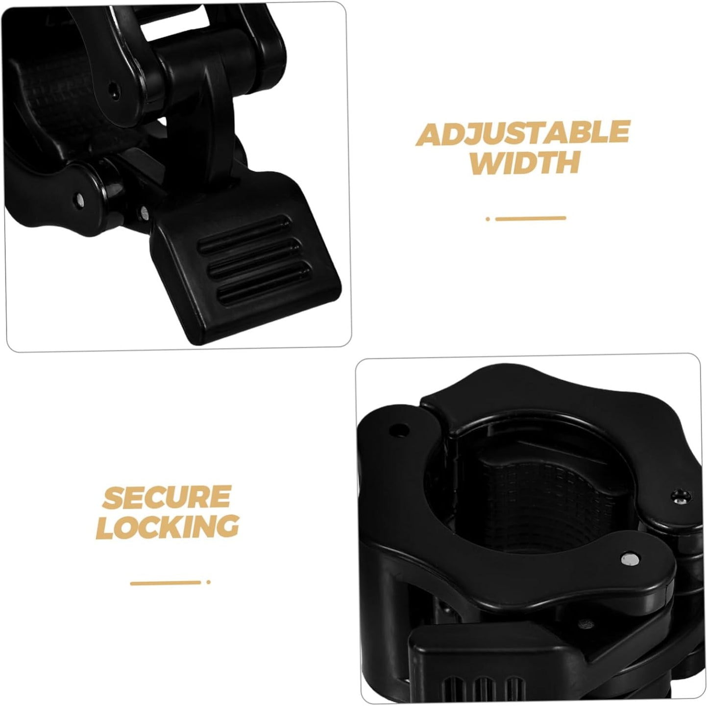 Zerodeko Secure Gym Equipment 25mm Barbell Collars Adjustable Clips for Dumbbell Spring Clamps