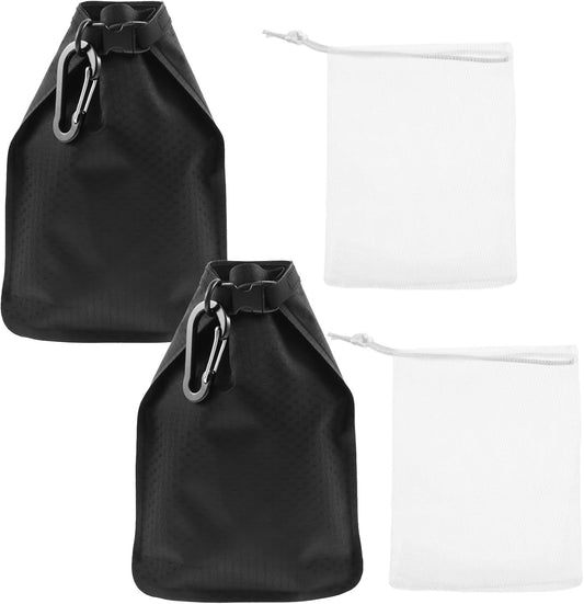 2 Pack Travel Soap Bag, Waterproof & Leakproof Soap Bar Case, Portable Soap Holder Travel Case, Soap Container Bag, Foldable Travel Soap Pouches for Shampoo Bars Travel Camping Enthusiasts (Color A)