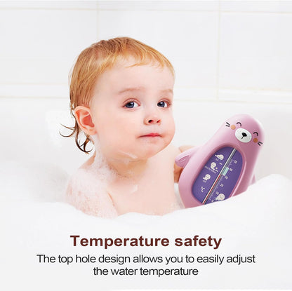 Baby Bath Temperature Toy, Cartoon Bath Temp Measuring Tool, Safety Water Gauge, Toddler Bathtub Thermometer, Fun and Accurate Shower Plaything for Babies, Kids, 5.91x4.02 Inches