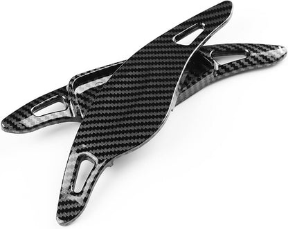 KUNGKIC For BMW 4 5 7 6 3 G20 G30 G11 G06 G01 G07 G29 G05 G15 G14 G22 G26 Steering Wheel Gear Lever ABS DSG Interior Extensions Decoration Accessories 2 Pieces Black Carbon Fiber