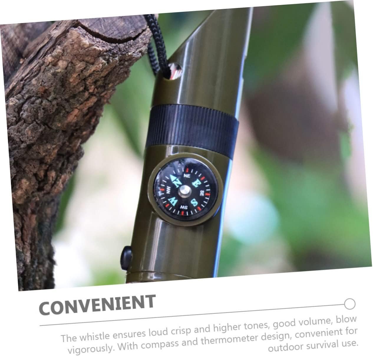 VICASKY 2Pcs Multi Function Outdoor Emergency Whistle with LED Light and Compass Survival Whistle Tool