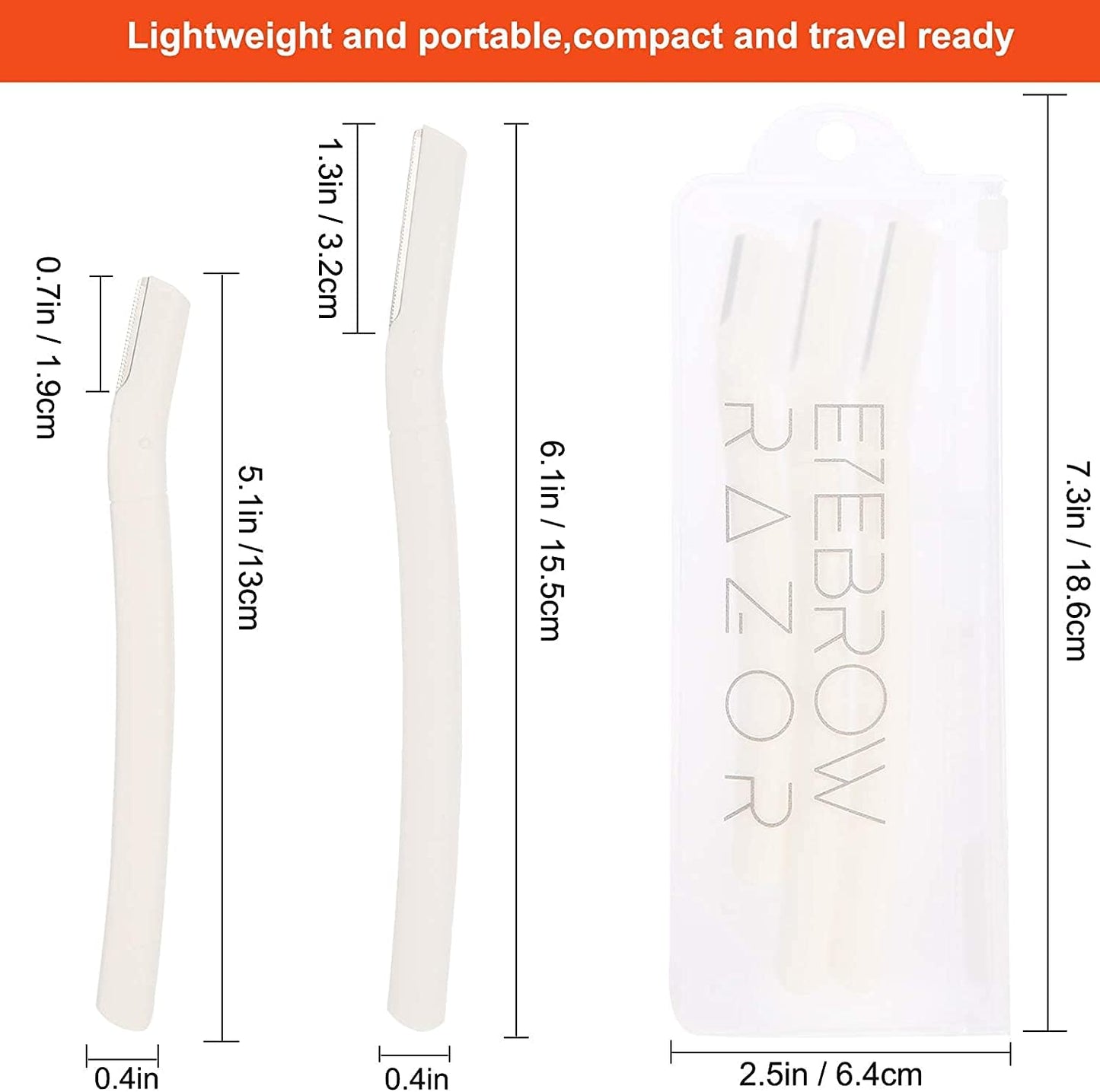 H HOME-MART 3Pcs Eyebrow Razor|Dermaplane Razor| Facial Razor Shaper Shavers Trimmers for Women & Man| Face Razors| Eyebrow Trimmer Multipurpose Exfoliating Home Skin Care, Professional Facial Hair Removal,Shaver and Eyebrow Shaper Tool