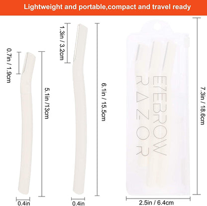 H HOME-MART 3Pcs Eyebrow Razor|Dermaplane Razor| Facial Razor Shaper Shavers Trimmers for Women & Man| Face Razors| Eyebrow Trimmer Multipurpose Exfoliating Home Skin Care, Professional Facial Hair Removal,Shaver and Eyebrow Shaper Tool