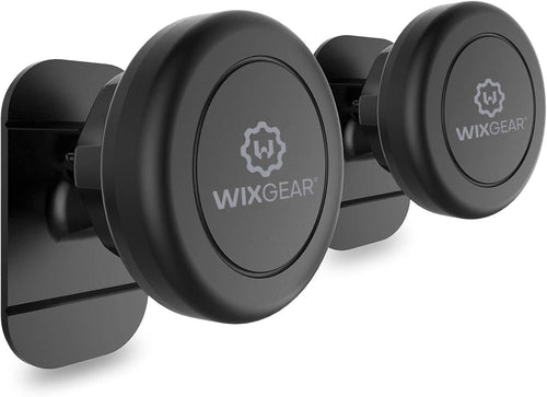 Magnetic Car Mount, WixGear Universal Stick On Mount (2 Pack) Dashboard Magnetic Phone Holder for Car, for Cell Phones and Mini Tablets with Fast Swift-snap Technology, Strong Phone Mount for Car