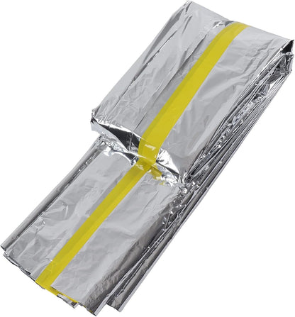 Survival Aluminum Film Blanket - Insulated Thermal Reflective Tarp - Emergency Tent - 60 X 94 Reusable Emergency Sleeping Bag for Car or Camping