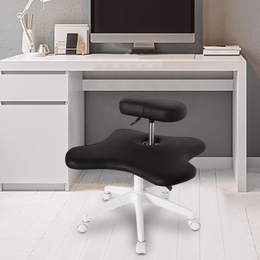 ＫＬＫＣＭＳ Cross Legged Chair, Kneeling Chair, Ergonomic Gaming Chair, Swivel Computer Task Chair Meditation Chair with Wheels, Black