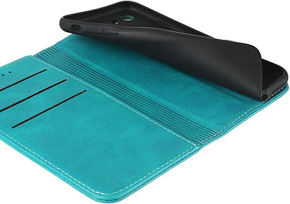 for iPhone SE 2022 / SE 2020/8 7 Case Leather Wallet with Credit Card Holder Slot SunYoo Flip Cover Drop Protection Shockproof Magnetic Folio Women Men Her Purse for iPhone SE2022 SE2020 Sky Blue