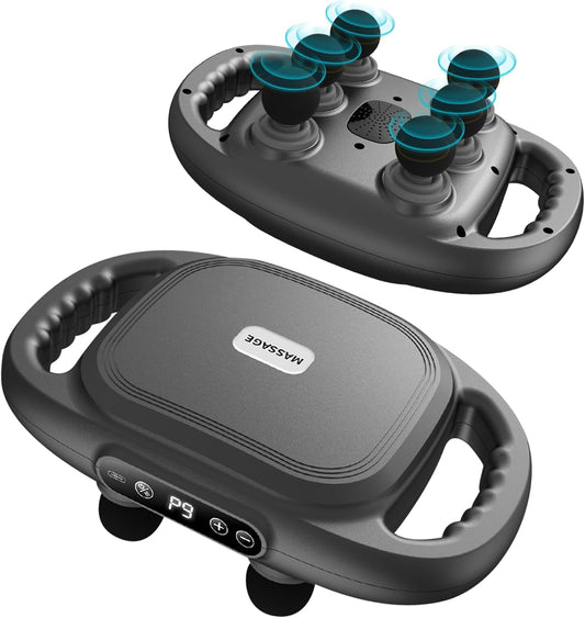 SPLAKER 6 Head Massage Gun Deep Tissue with 9 Levels & 9 Modes, Electric Massager Tool for Legs, Arms, Waist, Back, Buttocks - Full Body Muscle Pain Relief, Ideal Gifts for Women, Men, Mom, and Dad