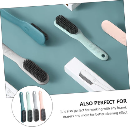 Holibanna Set Di Spazzole Per Scarpe E Vestiti Family Essential Da 4 Pezzi Con Manico E Setole Anti-pelucchi Per La Rimozione Delle Macchie